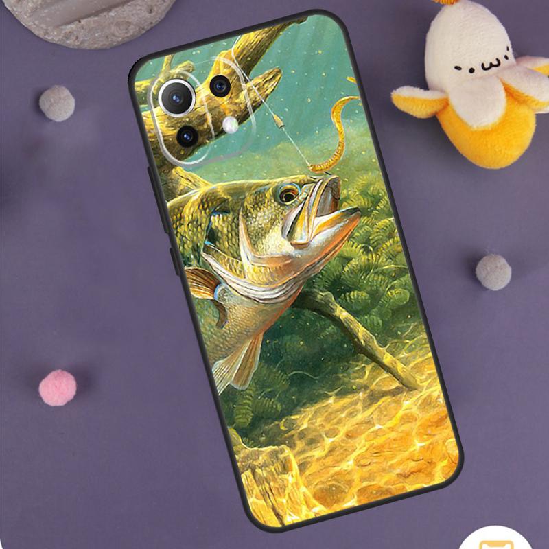 Bass Fishing Lake Fisherman Case For Xiaomi 15 Ultra 14 13T 14T 15T 17 Pro Max POCO F8 Ultra F5 F6 F7 X5 X6 X7 Pro Cover