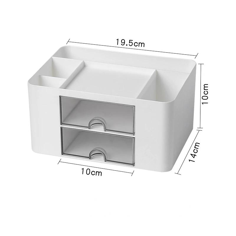 Nordic Minimalist Desk Drawer Pen Holder Storage Box Organizer Cosmetic Plastic Desktop Stationery Pencil Organize Office Shelve