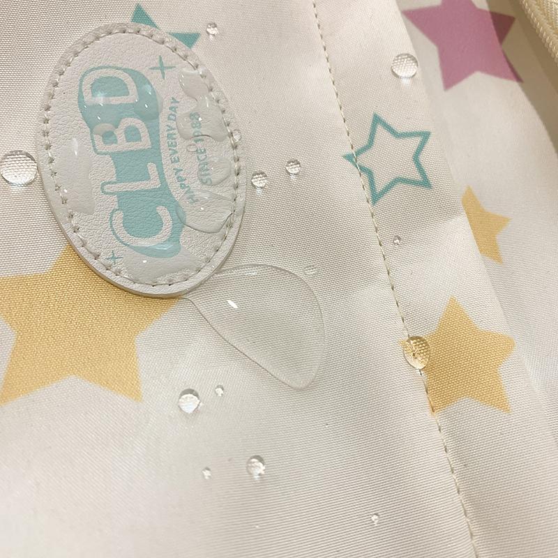 Stars Dot Print Girls Backpack Student Large Capacity Schoolbag