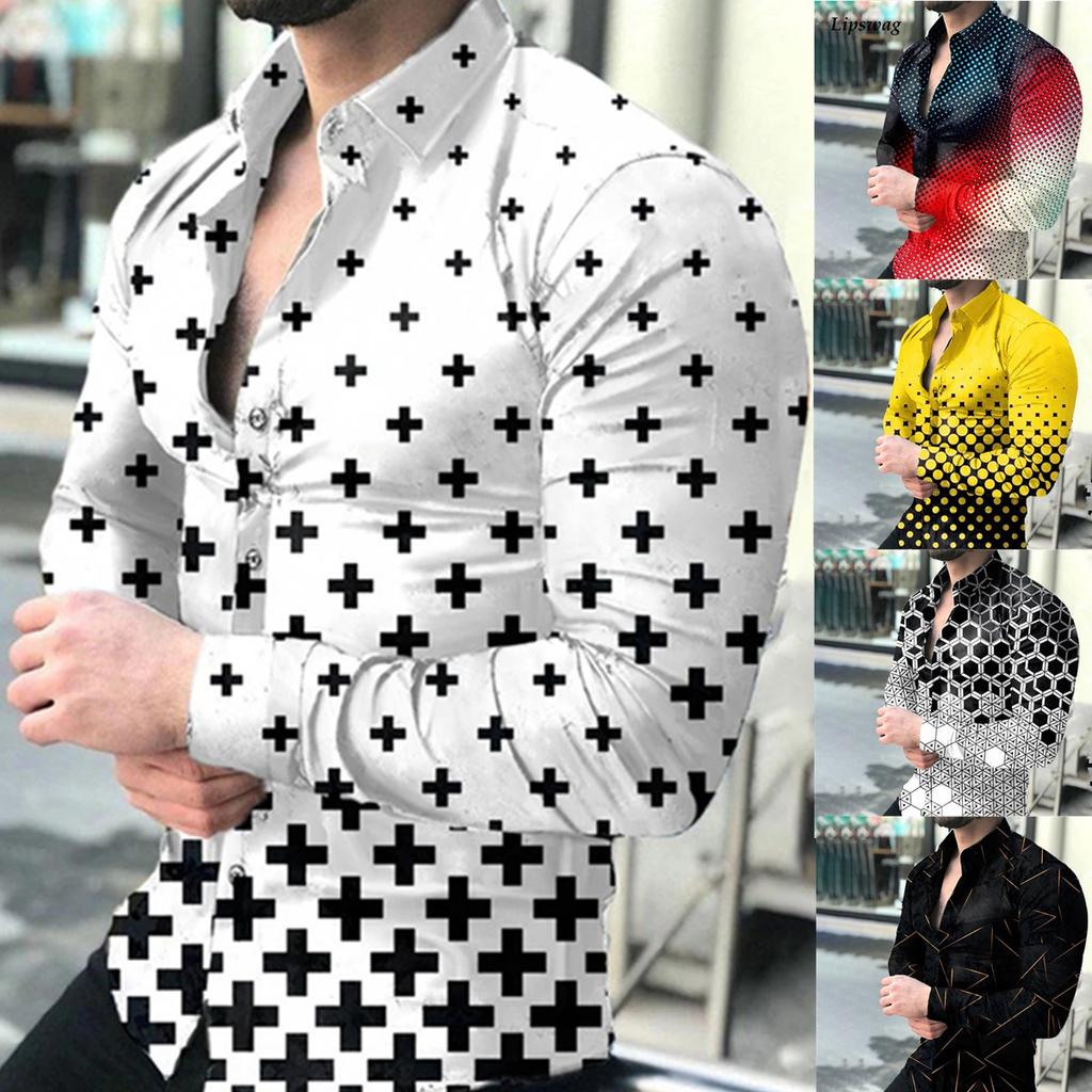 Buy 2021 New Autumn Men's Slim Shirt Fashion Printed Casual Shirt Buy 2021 New Autumn Men's Slim Shirt Fashion Printed Casual Shirt
