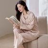 1011 great-looking pajamas women's spring and autumn cotton long-sleeved pullover V-neck cotton autumn and winter loungewear set