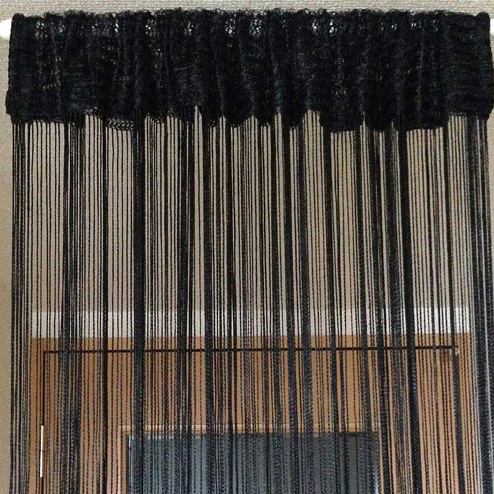 Rink Terre Himononen Black String Curtain Room Divider (150cm, 200cm)
