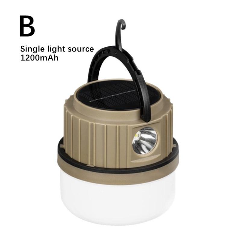 Solar Camping Light 2400mAh Rechargeable LED IPX5 Waterproof Portable Emergency Lamp Outdoor Multifunctional Camping Light