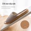 Jie Liya Linen Non-Slip Slippers - Unisex, Plus Size, Silent, Indoor/Office, All-Season