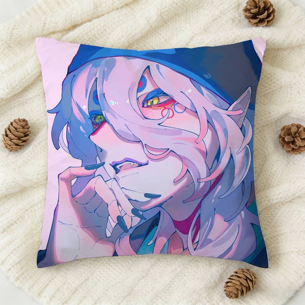 Anime MMononoke Doublesided Printed Square Decorative Cushion Cover for Sofa Living Room Home Decor