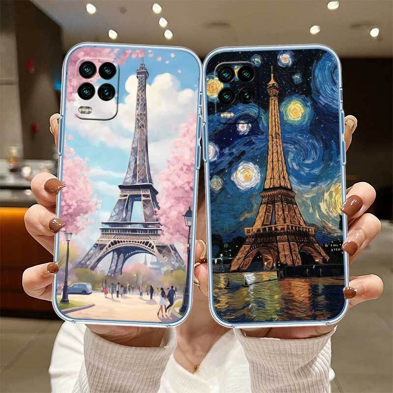 Paris Eiffel Tower Phone Case for Motorola G14 G15 G24 G30 G31 G32 G34 G41 G42 G51 G52 G50 G60S G60 G62 G72 G71 G73 G84 G85 G200 E32
