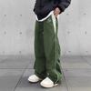 Pantaloni da tuta larghi a gamba larga con inserti laterali e vita con coulisse regolabile per uomo e donna, unisex, casual, sportswear