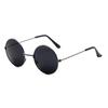 Classic Vintage Metal Round Shape Frame Colored Lenses Sunglasses Unisex Trendy  Uv Protection Reflective Sunglasses