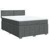 Maison Exclusive - Sommier à lattes de lit avec matelas Gris foncé 160x200cm Tissu