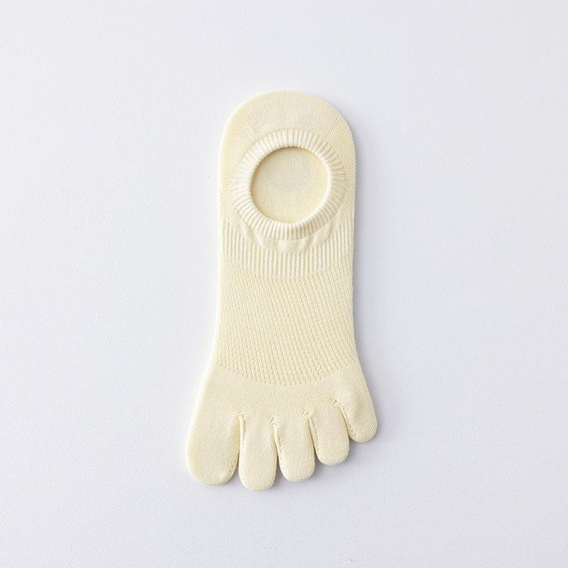 Five-finger Socks for Women, Summer Thin Cotton Socks, Mesh Breathable, Shallow-mouthed Short Socks, Toe Split Sports Boat Socks