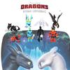 Dragon Toy Set 8-piece Night Fury Pvc Figures For Kids 4-6)