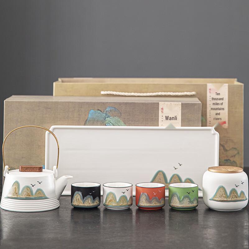 Lainuo Coarse Pottery Landscape Tea Set