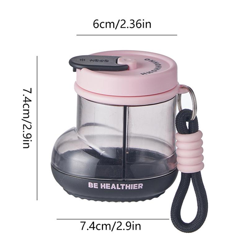 

Ежедневный органайзер для лекарств, портативный, аккуратный и аккуратный дозатор для таблеток, аптечка, прочный, прочный карманный ящик для таблеток розовый