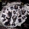 JIANWU Night Falls Series Vintage Dark Flower Character Landscape Material Collage PET Sticker Creative DIY Journal Stationery
