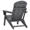 Adirondack Chair Plastic Set of 2 All-Weather Folding Fire Pit Gray
