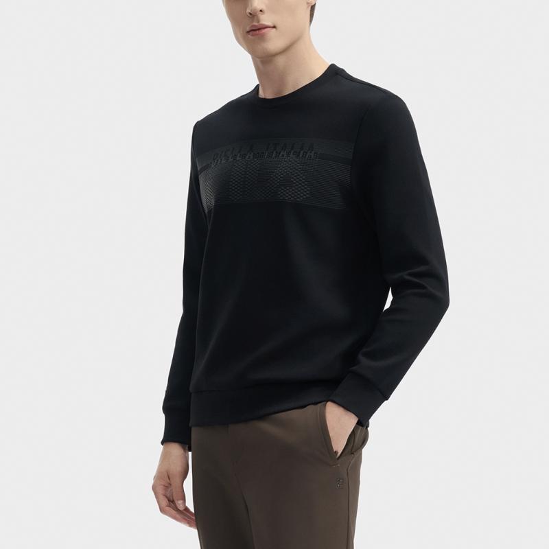 New FILA Sweatshirt Men's Jet Black F11M443205F-BK
