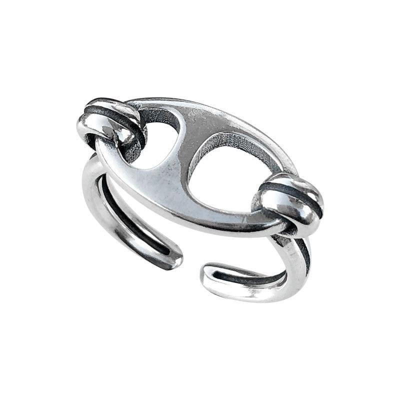 

Открытое одинарное кольцо женское модное панк-дизайн полое милое большое кольцо в виде носа свиньи Opening Adjustable