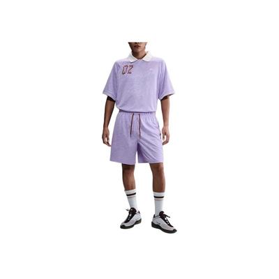 Jacquard Loose Fit Short Sleeve Football Shirt Men Tops Purple HJ2966-515