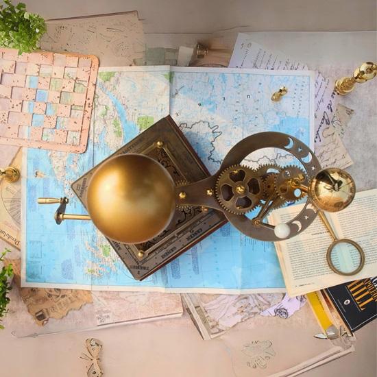 45.72 Cm Orrery Home Decor Solar System Model Perfect Housewarming Gift, Gift for Husband, Tellurion, Elegant Functional Décor