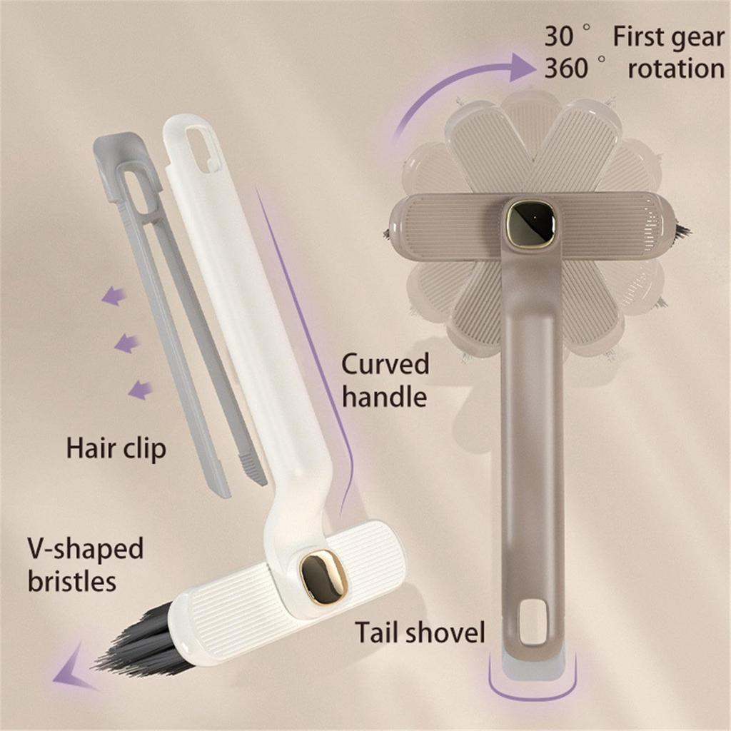 Multi Functional 2 in 1 Rotating Gap Cleaning Brush with Long Handle and Adjustable Angle for Hard to Reach Areas and Household Cleaning
