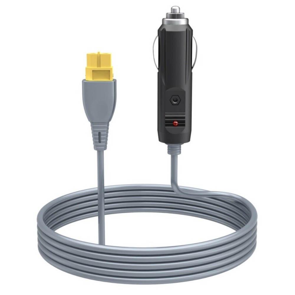 For XT60 Male to Car DC 12V 24V Power Cable Converter for Portable Power Station Charging Gray 14AWG Copper Wire