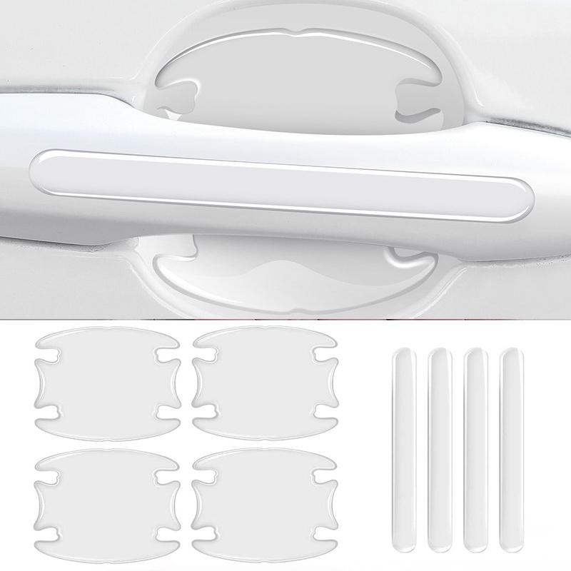 Car Door Handle Bowl Scratch Protective Invisible Transparent Stickers Silicon Rearview Mirror Anti-collision Protection Strip