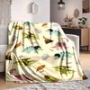 1pc Dino World Lightweight Flannel Blanket, Comfortable and Warm Blanket, for Office and Camping Sofa Bed, Livingroom069