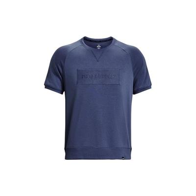Rundhals-Pullover Kurzarm-Fitnessshirt Herren-Tops Blau 1380177-480