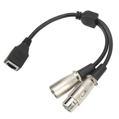 Cavo Adattatore Trasmissione Segnale 25cm RJ45 Femmina a XLR Femmina Maschio