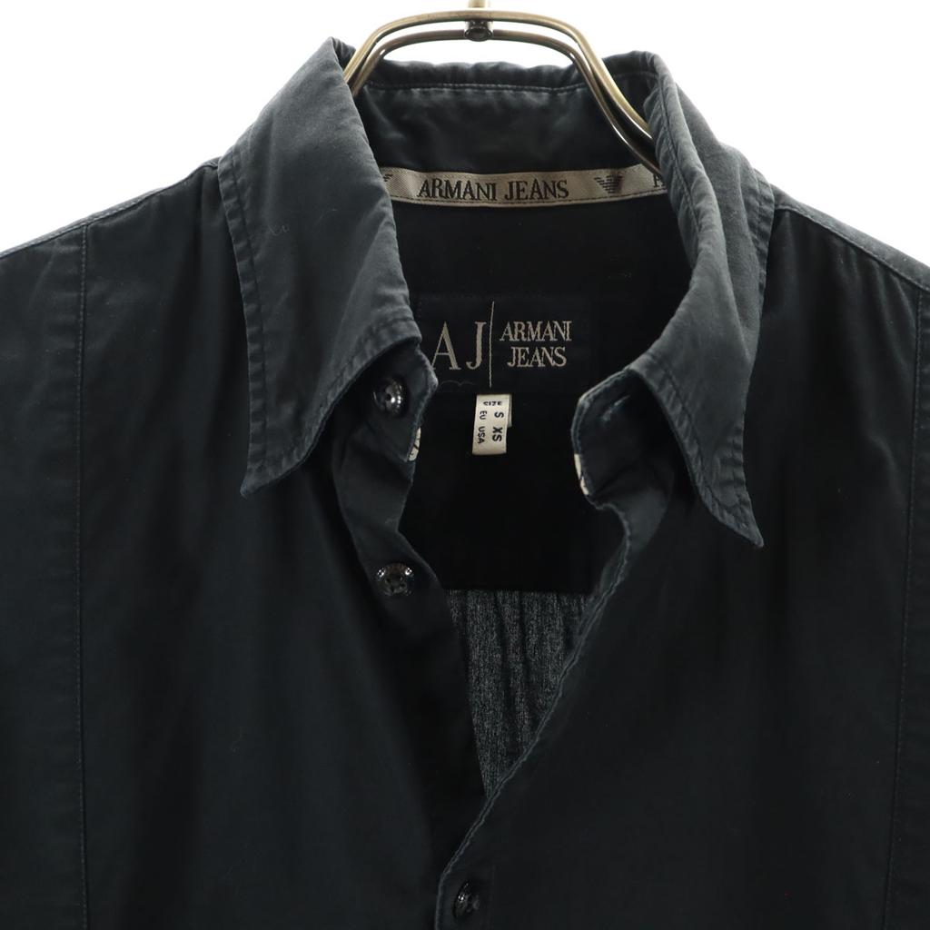 Armani Jeans Long Sleeve Slim Shirt S Black Women Used