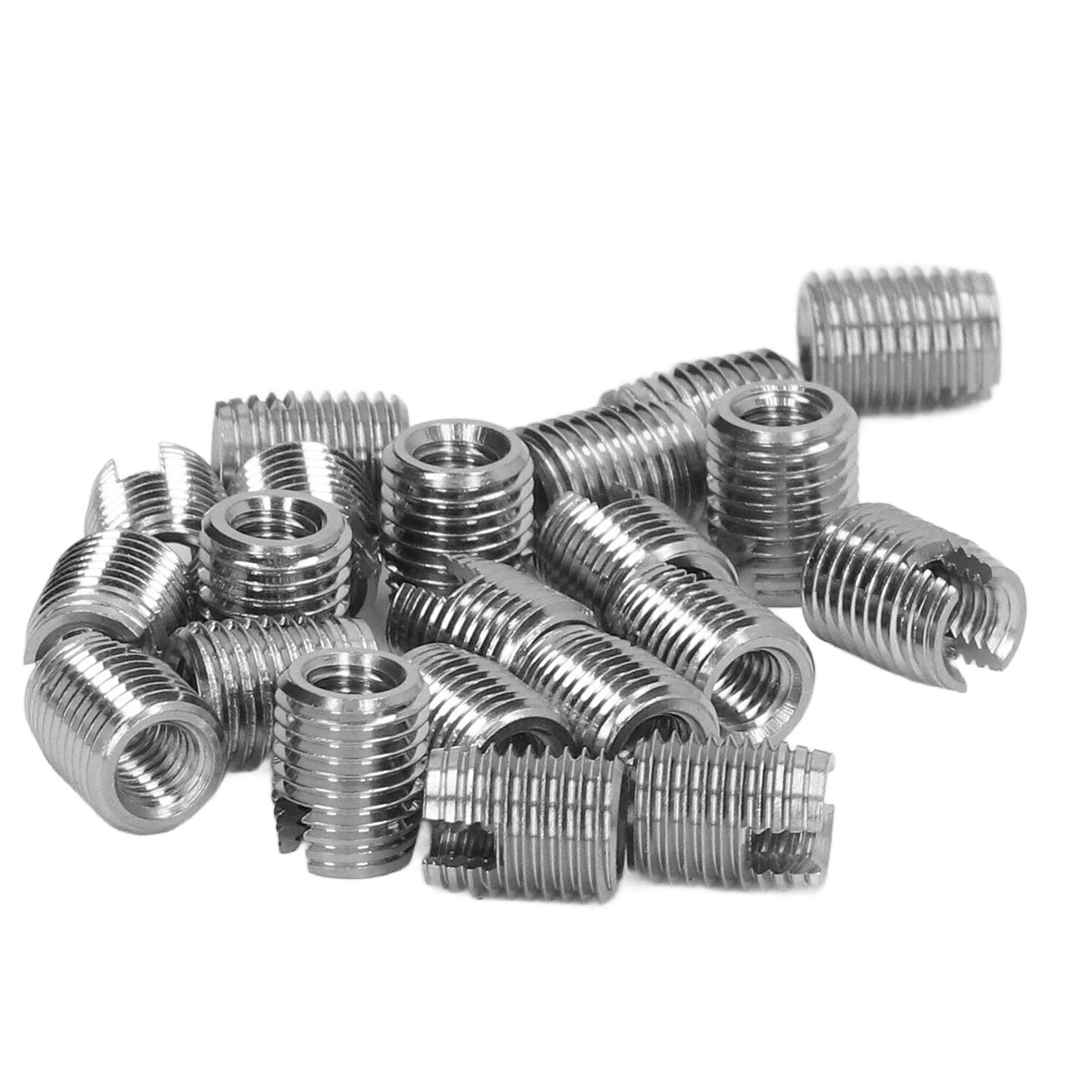

20Pcs Self Tapping Threaded Insert M4x0.7 Male Thread M6.5x0.75 Female Thread 8mm Length