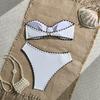 Sexy Two-pieces Bikini Set Padded Bather Bathing Suit Swim Bandeau Bikini Female Swimsuit Women Swimwear