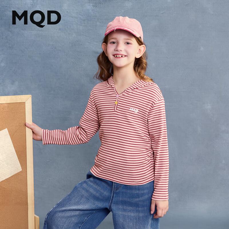 

MQD Girls Striped V-Neck Long Sleeve T-Shirt 120cm