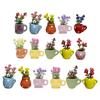 Cute Plant Fridge Magnets Tiny 3D Plant Vase Flower Vase Refrigerator Magnets for Refrigerator Decoration Kitchen Office