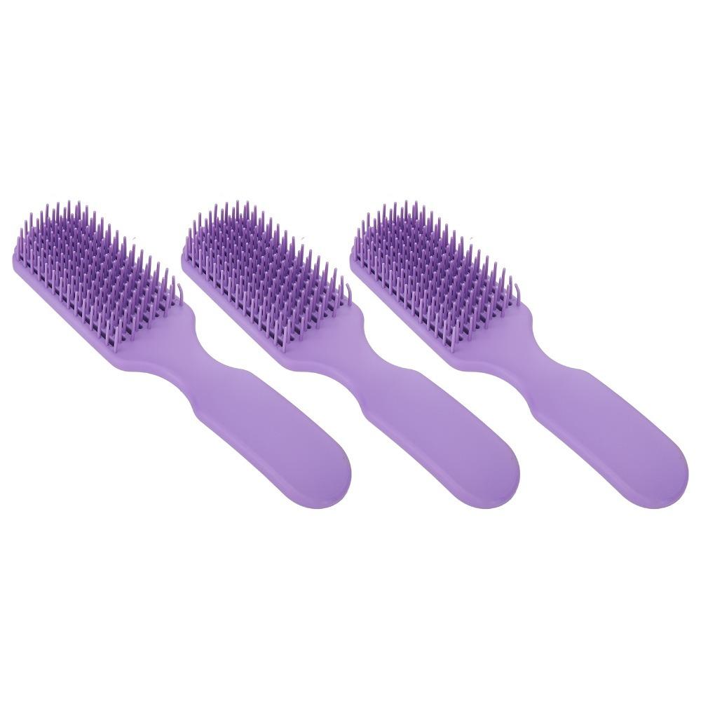 3pcs Nine Claw Comb Hair Detangler Comb Purple Massage Hair Brush Anti Static Hair Brush Shower Use