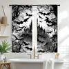 Set Of 2 Halloween Castle Style Patterned Printed Curtains Window Decorations Home Room Curtain Polyester