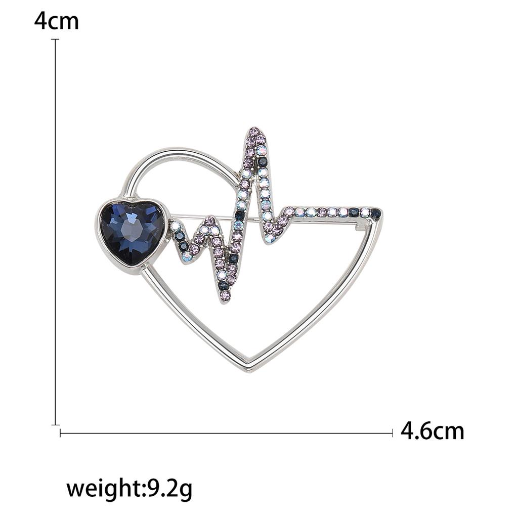 Rhinestone Love Brooches for Women Unisex Enamel Heart Pins Banquet Party Backpack Gifts Jewelry Accessories