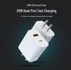 Customized PD30W Charger Head, Dual Port A+C, 3C Certified, Compatible with Apple Fast Charging