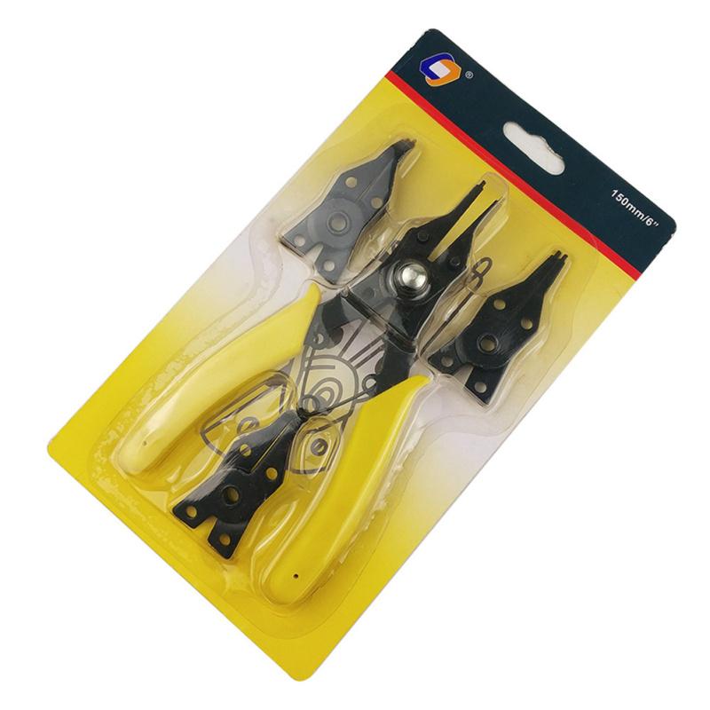 Metal Durable 4 In 1 Snap Ring Pliers Plier  Set Circlip Combination Retaining Clip