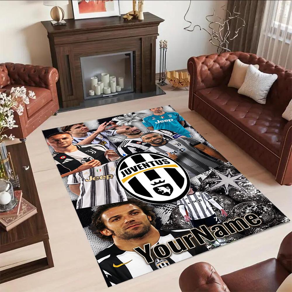 Juventus Customized Name Area Rug Perfect for Study Room Playrooms Kitchen Decorate Room Antislip Carpet Office Home Decor