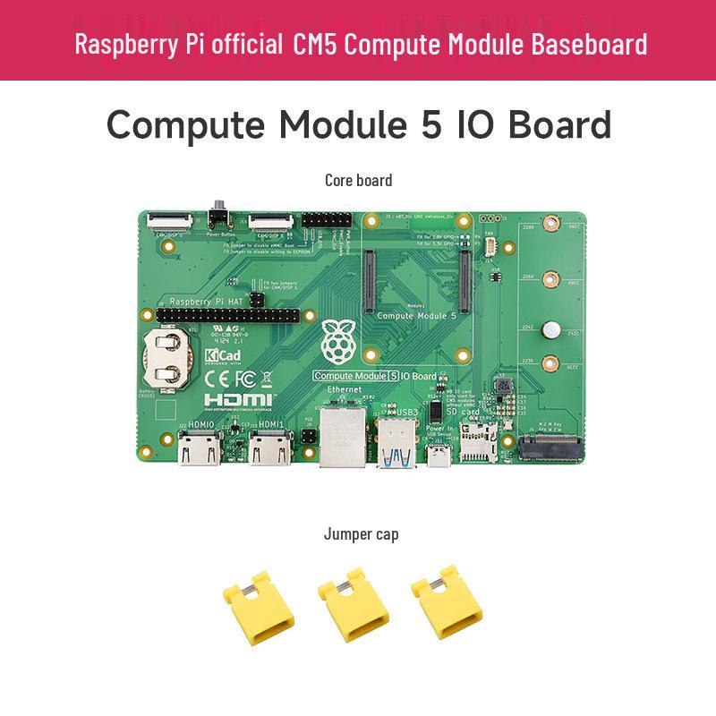 Raspberry Pi Compute Module 5 IO Baseboard for CM5 with Multiple Interfaces