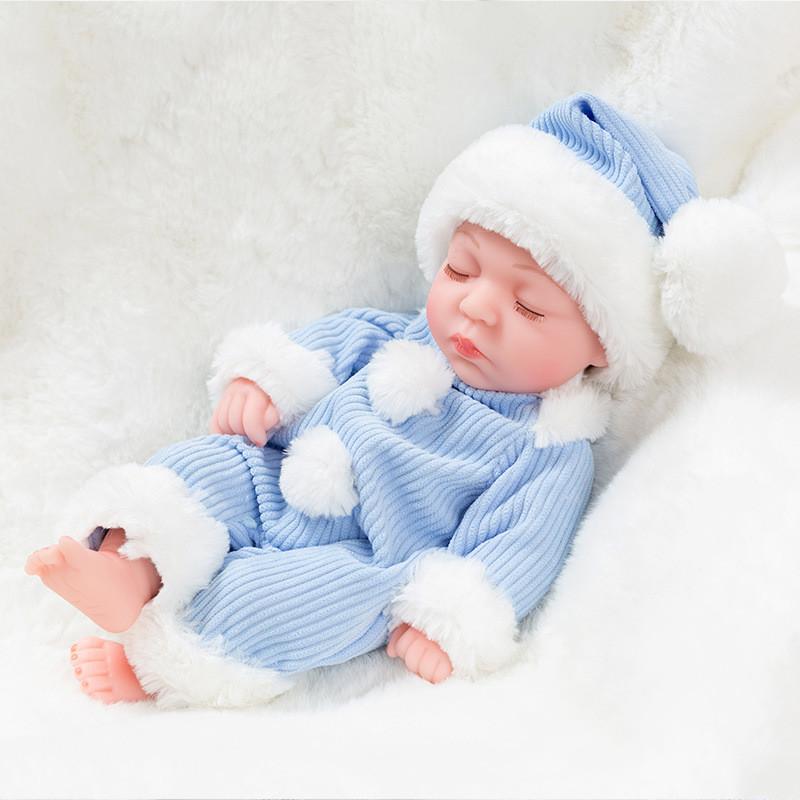 Reborn Baby Doll Toy 12in Soft Silicone Sleepwear For Kids And Collectors