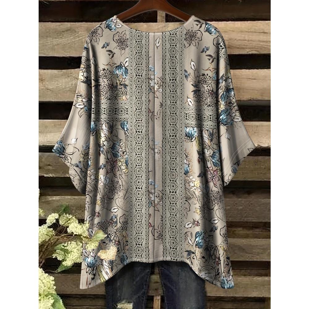 Women's T-Shirt Tie Dye Colorful Retro Simple 3D Printe O-Neck Irregular Hemline Summer Short Sleeve Casual Fashion Clothing Top