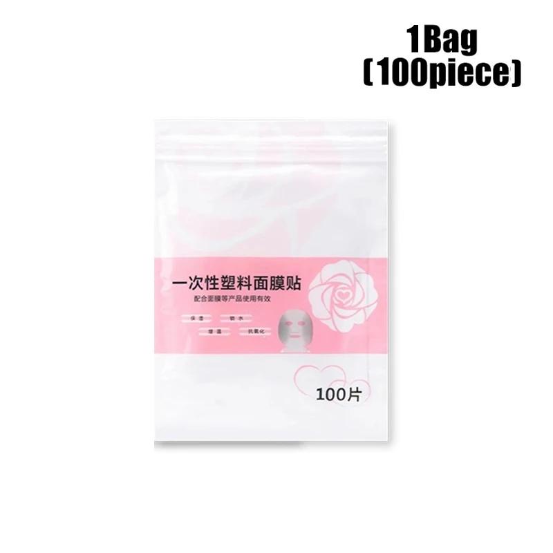 500/100pcs Facial Mask Paper Film Disposable Facial Plastic Wrap for Beauty Salons Transparent Face Mask Face Skin Care Tools