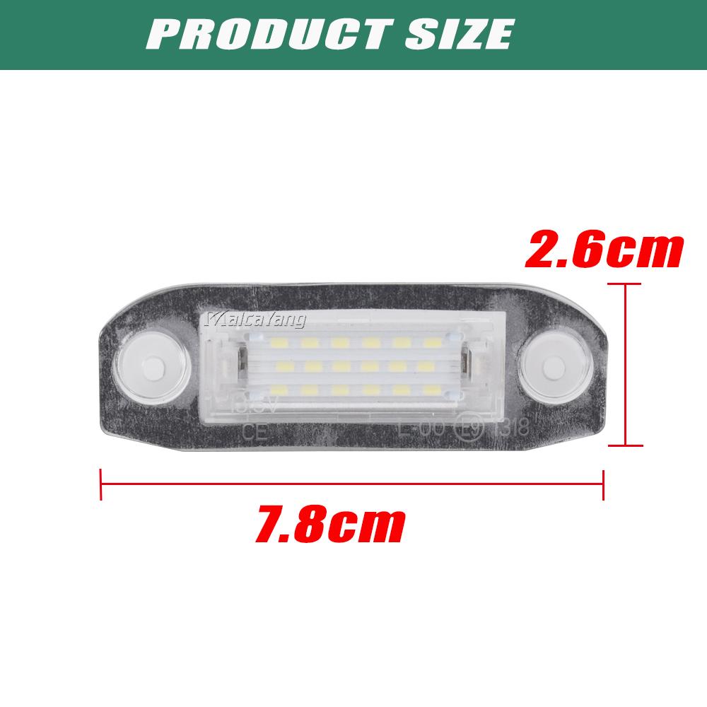 LED License Plate Light For Volvo S80 XC90 S40 V50 V60 V70 XC60 S60 C70 XC70 Canbus Error Free Number Lamp