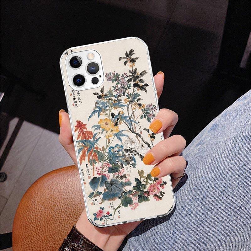 Chinese Style ink Painting Art Phnoe Case for Iphone 17 Air 16 16E 11 12 13 Mini 14 Plus 15 Pro Max 7 8 + SE 2020 Phone Cover Co