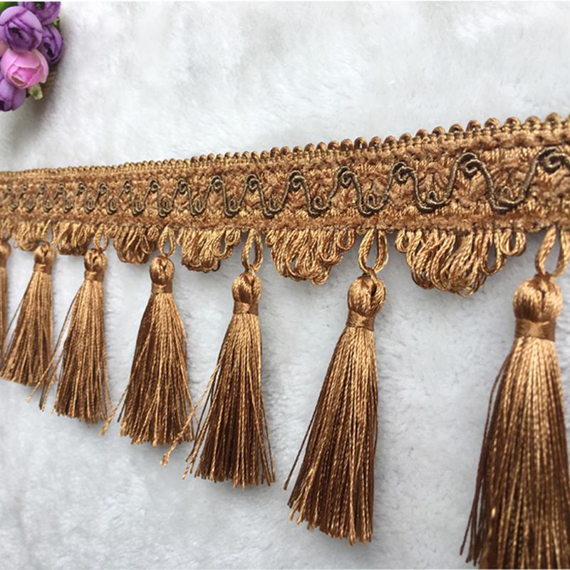 3/1M Gold/Beige/Red Long Sewing Tassel Fringe Lace for Home Accessories Trim Curtain Decoration Thread Tablecloth DIY Tassle 