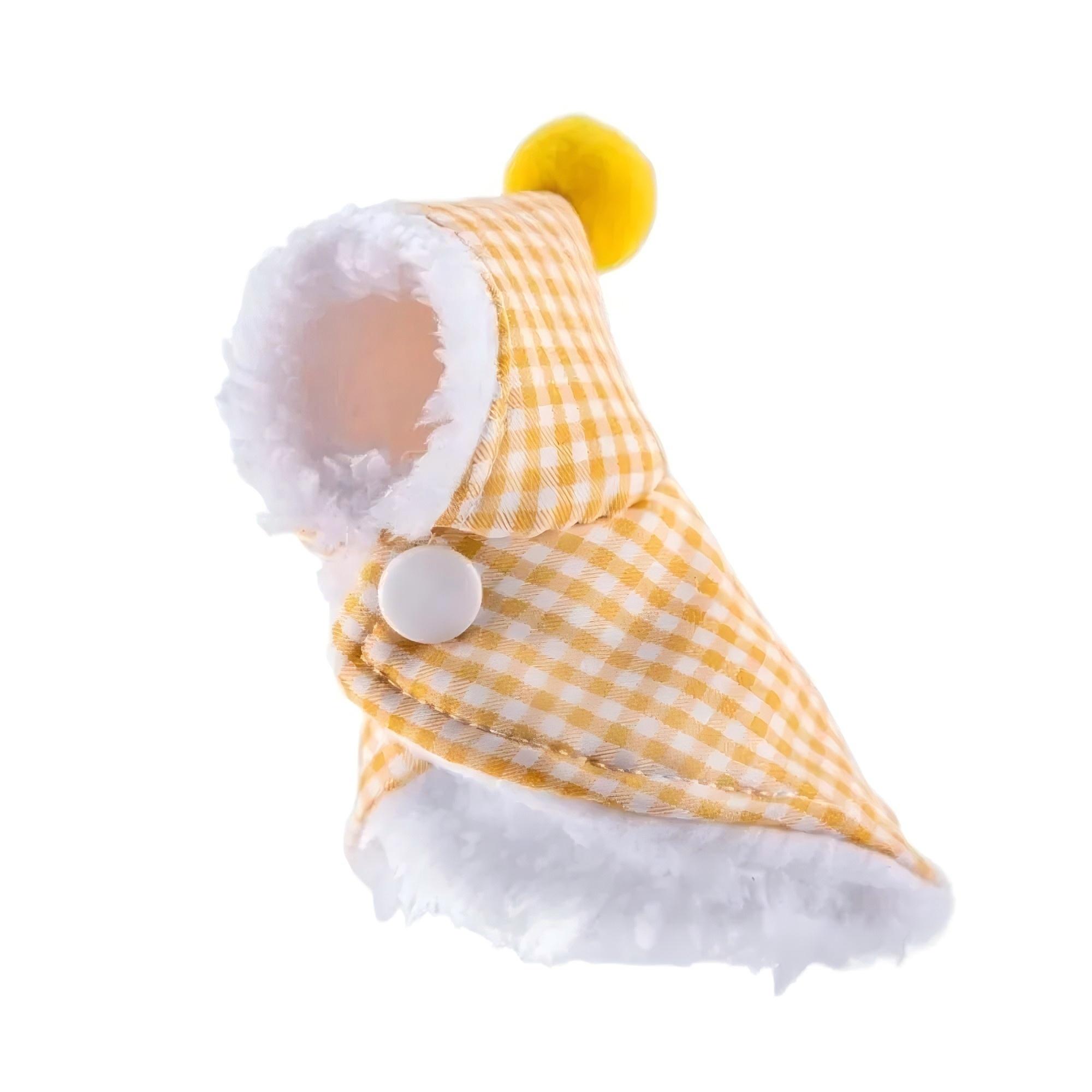 Yellow Checkered Parrot Cape, Size L One Size жёлтый