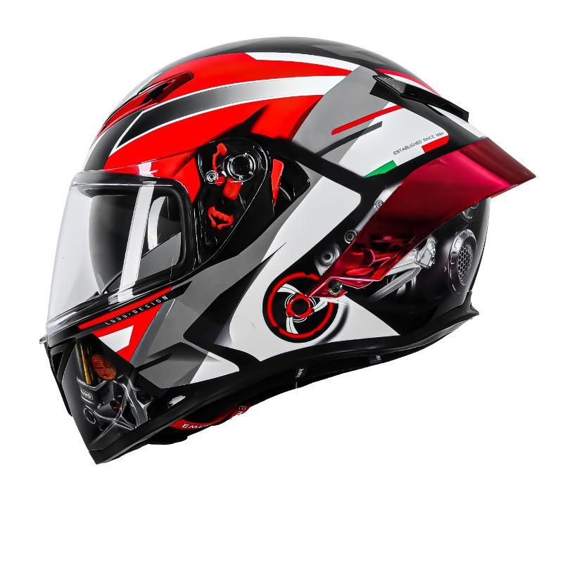 Full Face Motorcycle Helmet ABS Material With 3C Certification DOT Approved Road Riding Safety Gear Medium