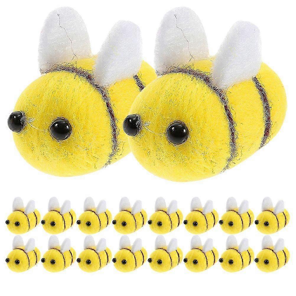 2025 35pcs Felt Bees For Crafts Adorable Wool Felt Bees Tiered Tray Decorations Multi-function Felt Bee Decors